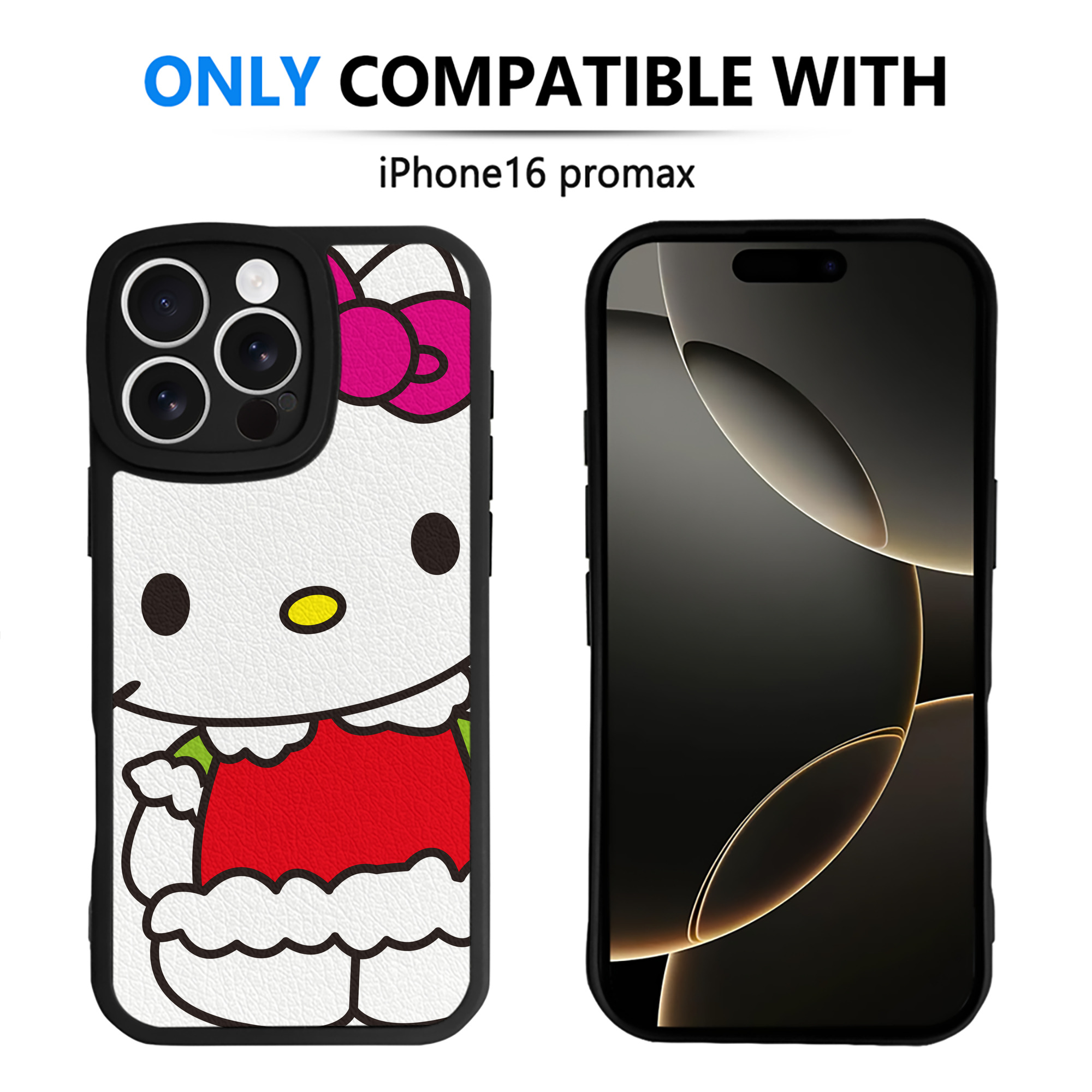 （画像用） Hello Kitty ハローキティ 【iPhone 16シリーズ対応】シリコンスマホケース（レザー調） 材質：シリコン